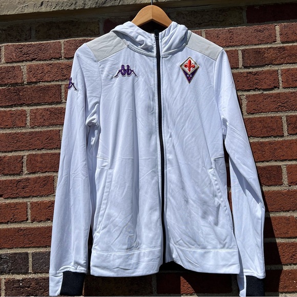Kappa Mens Full Zip Hooded Vintage Fiorentina Italy Track Jacket Size Small.
